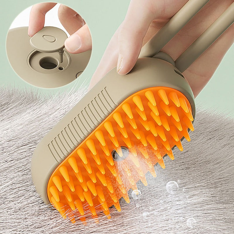 3-in-1 Electric Steam Pet Brush for Cats & Dogs