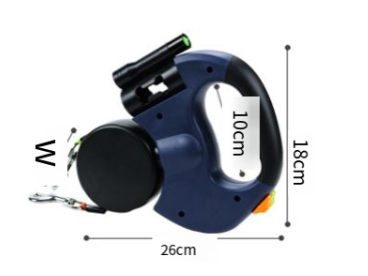 Dual Retractable Dog Leash with Flashlight