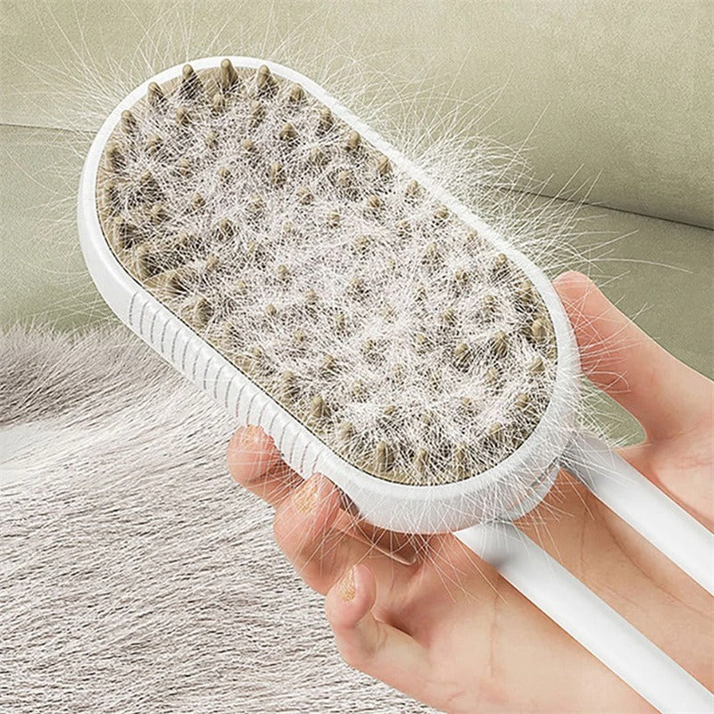 3-in-1 Electric Steam Pet Brush for Cats & Dogs