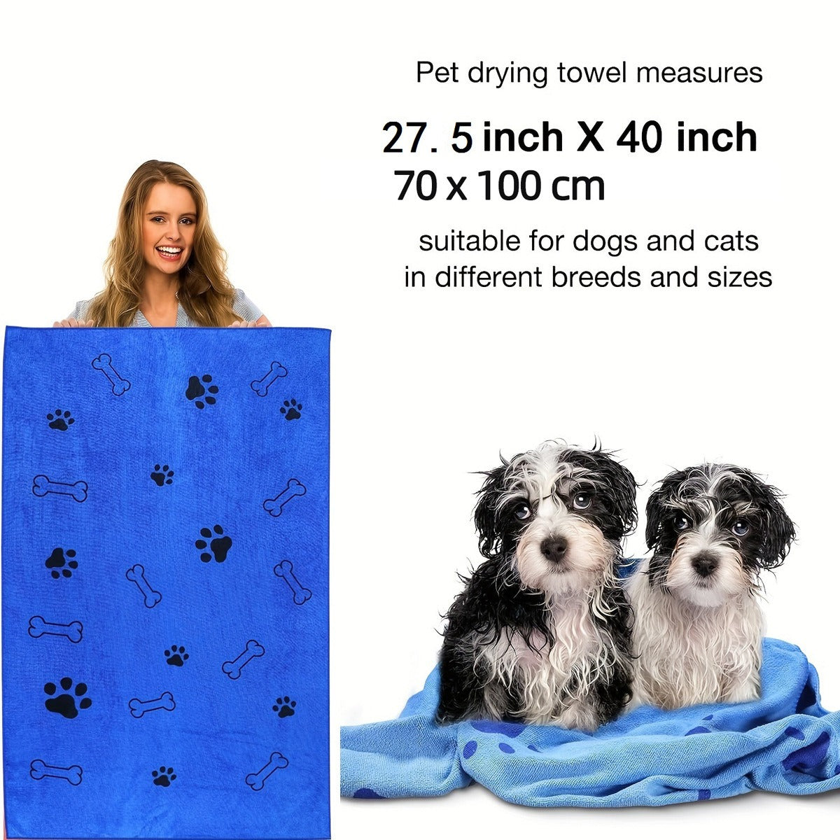 Premium Fade-Resistant Microfiber Towel for Pets