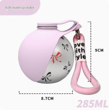 Compact Silicone Hiking Water Bottle with Carabiner, Perfect for Your Pet