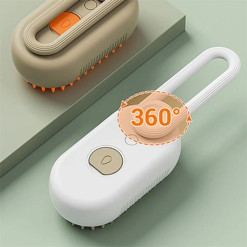 3-in-1 Electric Steam Pet Brush for Cats & Dogs