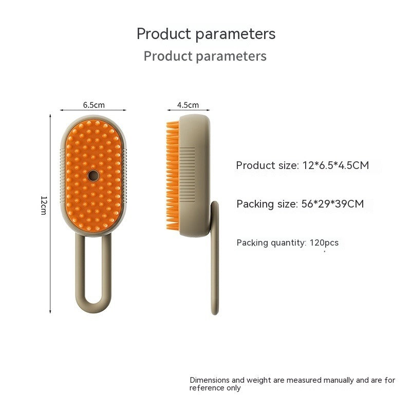 3-in-1 Electric Steam Pet Brush for Cats & Dogs