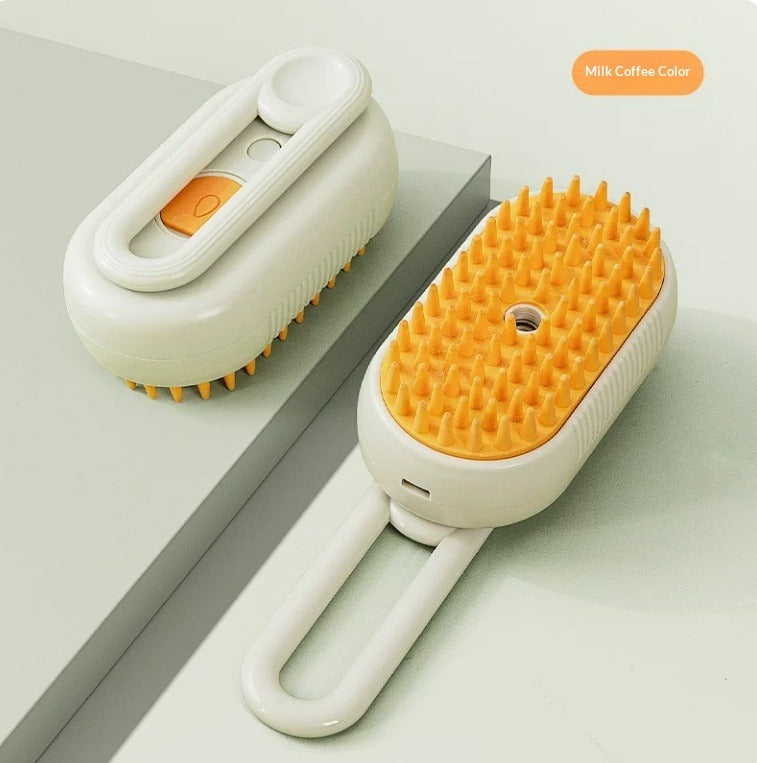 3-in-1 Electric Steam Pet Brush for Cats & Dogs