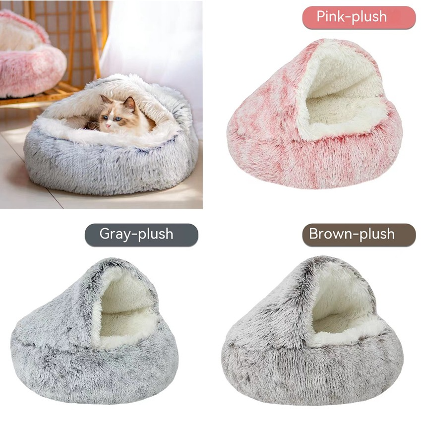 Comfortable Semi-Enclosed Bed for Cats and Small Dogs