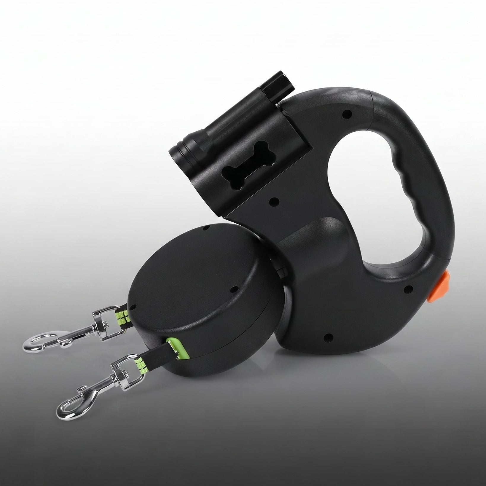 Dual Retractable Dog Leash with Flashlight