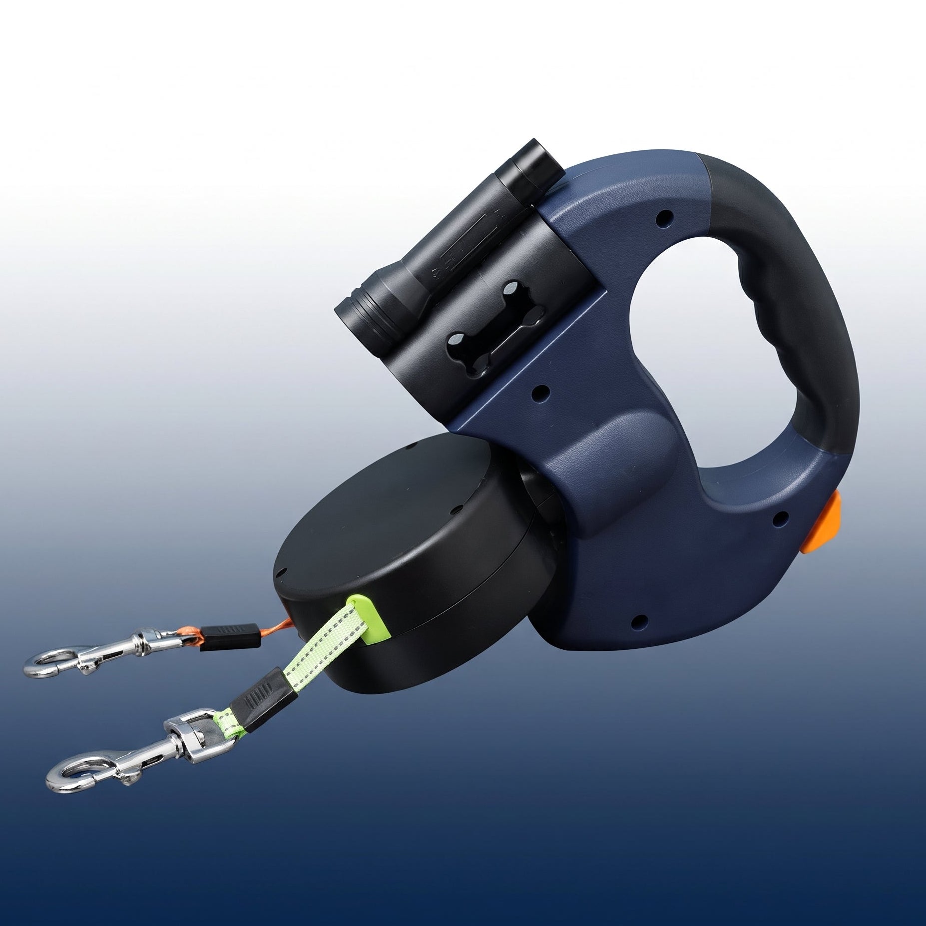 Dual Retractable Dog Leash with Flashlight