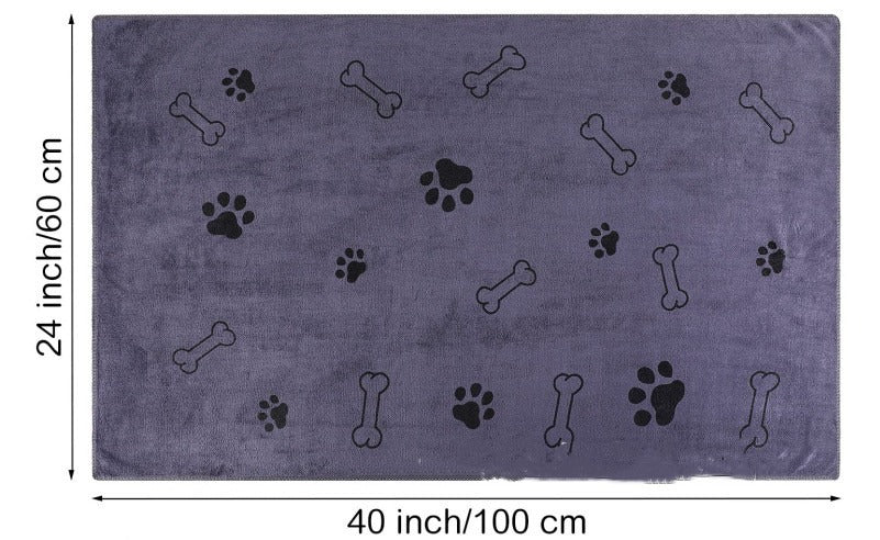 Premium Fade-Resistant Microfiber Towel for Pets