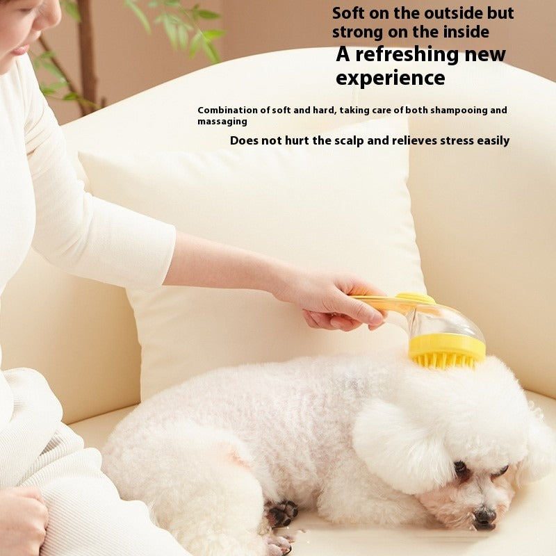Long-Handle Bath and Shampoo Brush for Pets