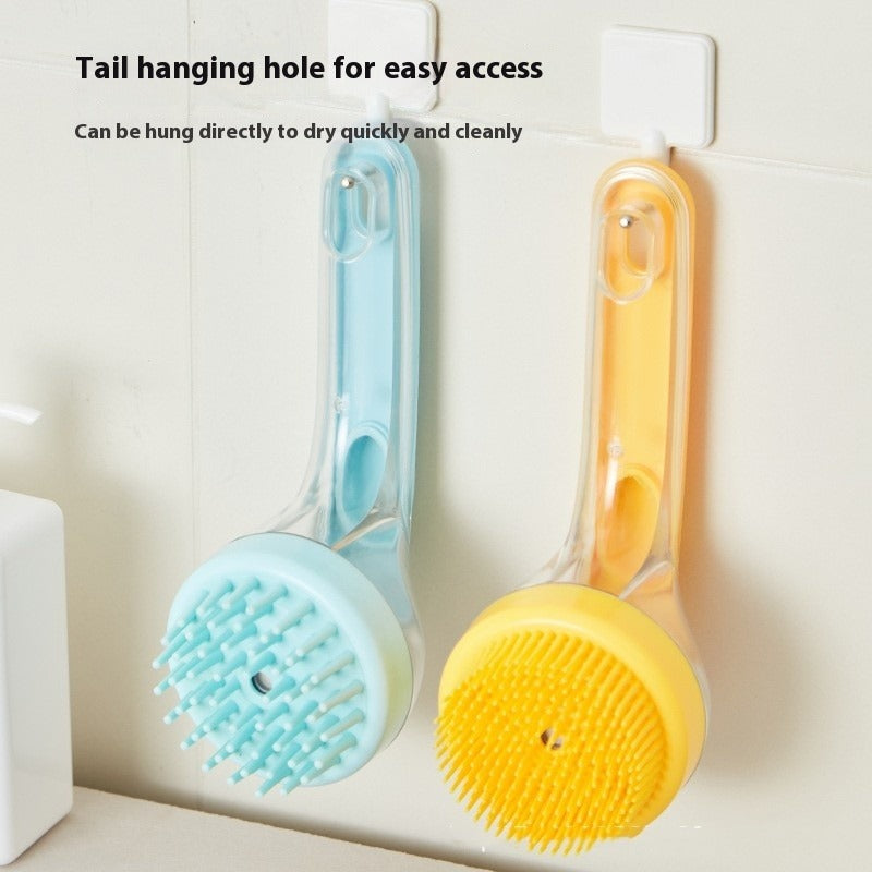 Long-Handle Bath and Shampoo Brush for Pets