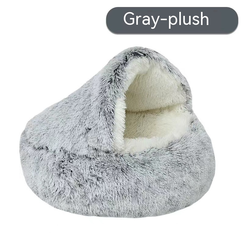 Comfortable Semi-Enclosed Bed for Cats and Small Dogs