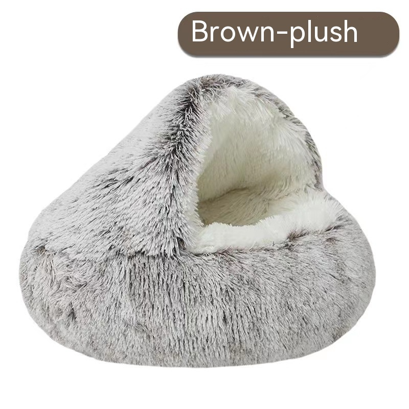 Comfortable Semi-Enclosed Bed for Cats and Small Dogs