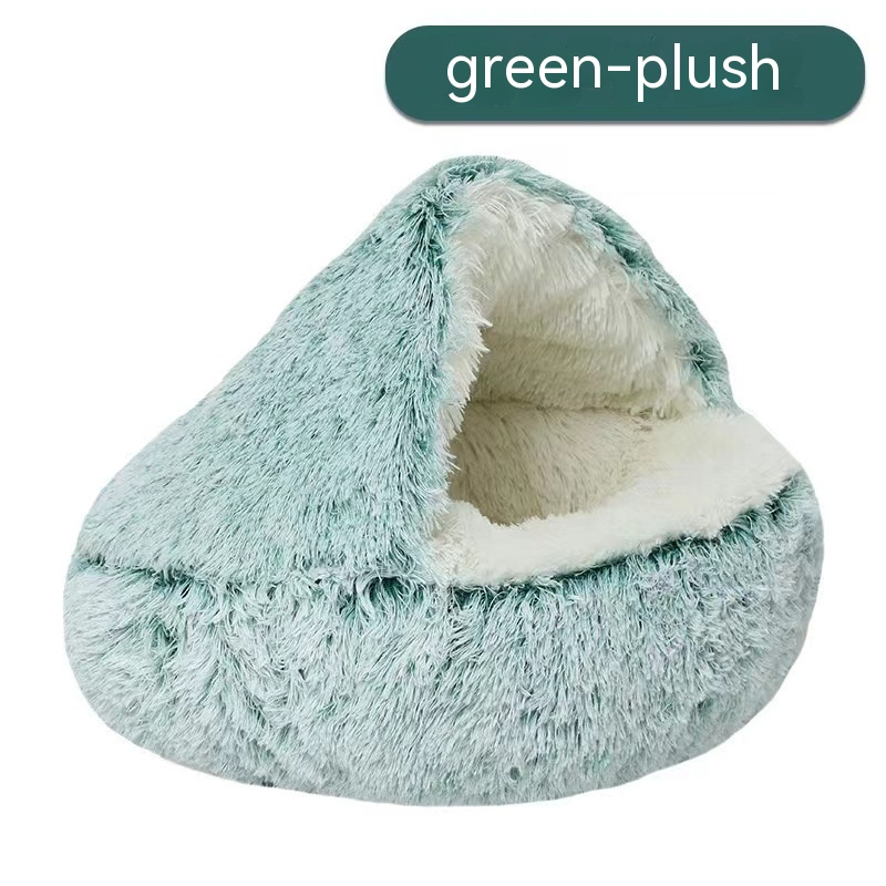 Comfortable Semi-Enclosed Bed for Cats and Small Dogs