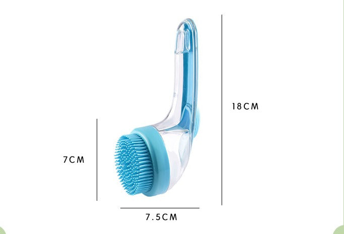 Long-Handle Bath and Shampoo Brush for Pets