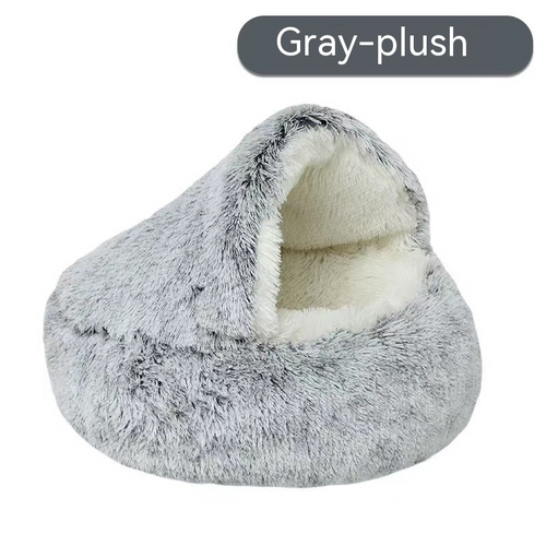 Comfortable Semi-Enclosed Bed for Cats and Small Dogs