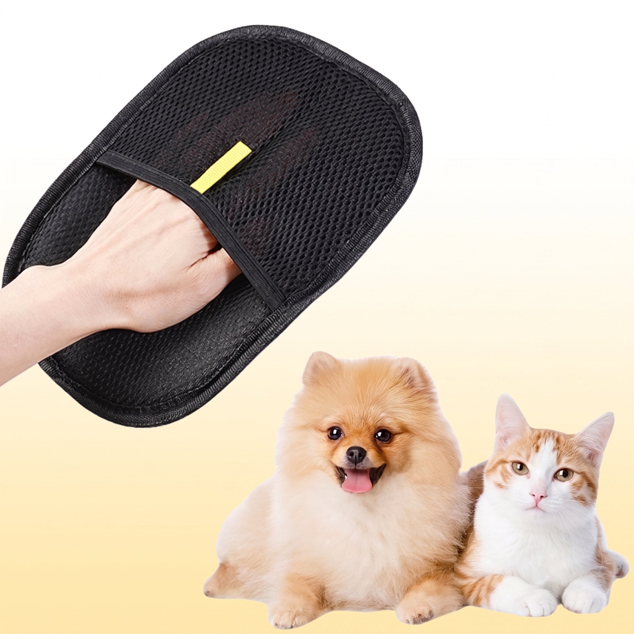 2-in-1 Pet Grooming Glove — Deshedding Brush & Microfiber Polish