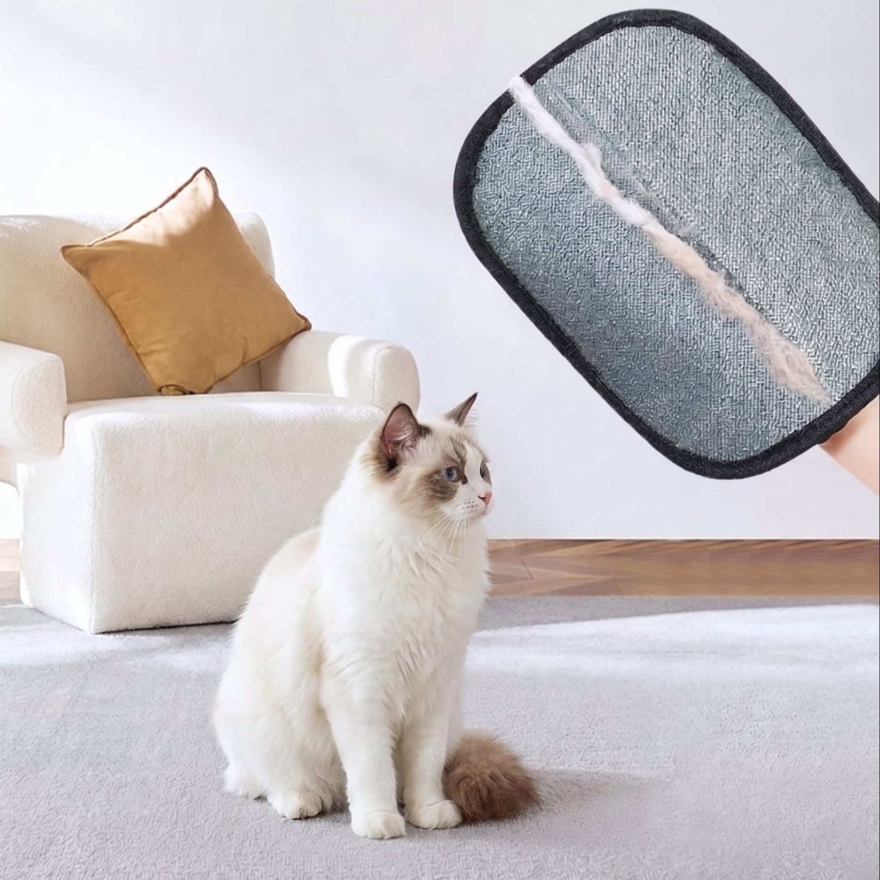 2-in-1 Pet Grooming Glove — Deshedding Brush & Microfiber Polish