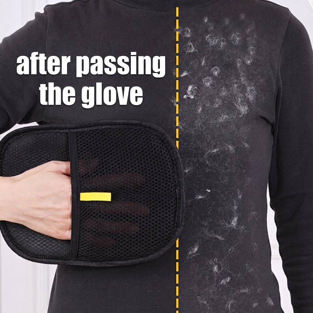 2-in-1 Pet Grooming Glove — Deshedding Brush & Microfiber Polish