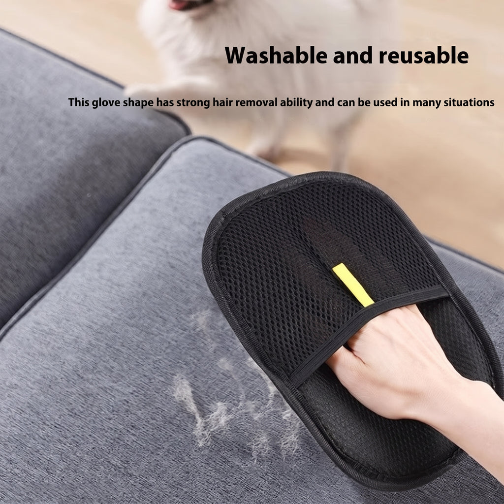 2-in-1 Pet Grooming Glove — Deshedding Brush & Microfiber Polish