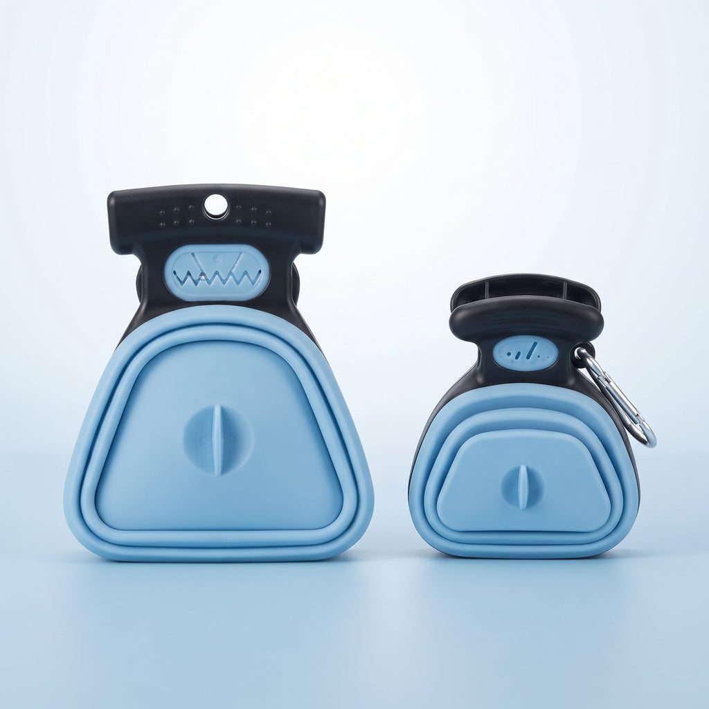 Foldable Dog Poop Scooper with Built-In Bag Dispenser